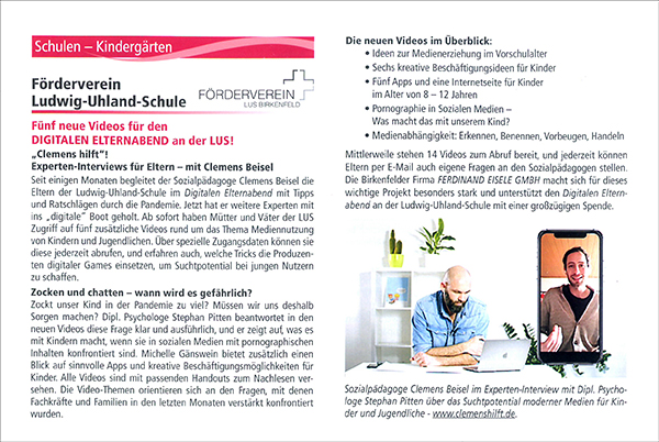 Spenden-Bericht Gemeindeblatt Birkenfeld Spenden-Bericht Gemeindeblatt Birkenfeld