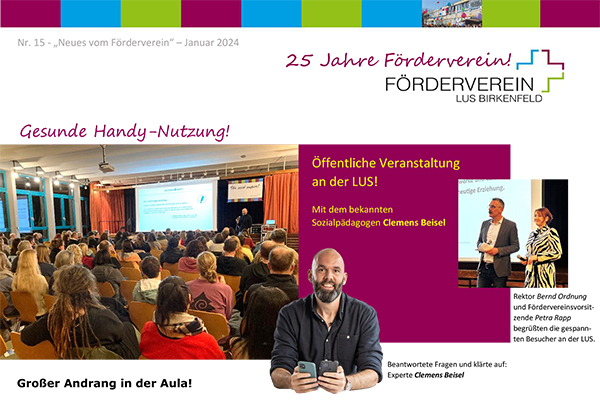 Spenden-Bericht Newsletter Foerderverein LUS 2024 Spenden-Bericht Newsletter Foerderverein LUS 2024