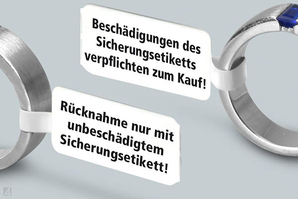 sicherheitsetik guardlabel barcode ring 44 1072 Warnhinweis det lyte