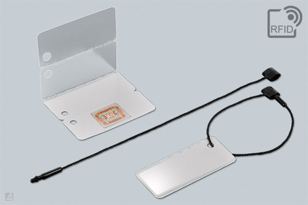 Ref.-No. 35 3865 RFID-Schmucketikett mit Faden, HF