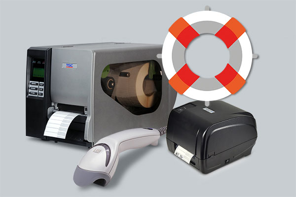 hardware support for label printers and barcode scanners