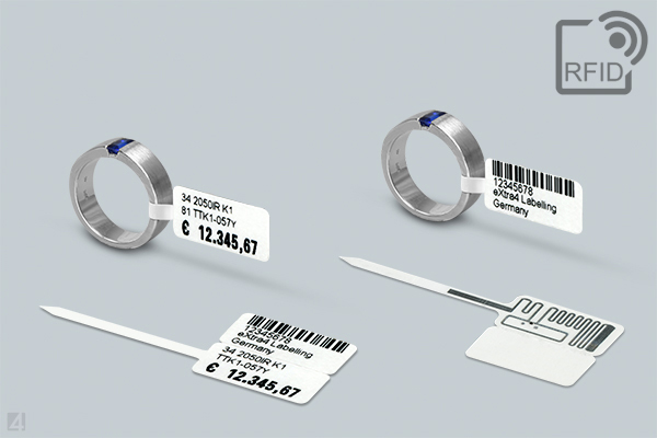 RFID-Etikett mit UHF-Transponder zur Auszeichnung von Schmuck RFID-Etikett mit UHF-Transponder zur Auszeichnung von Schmuck