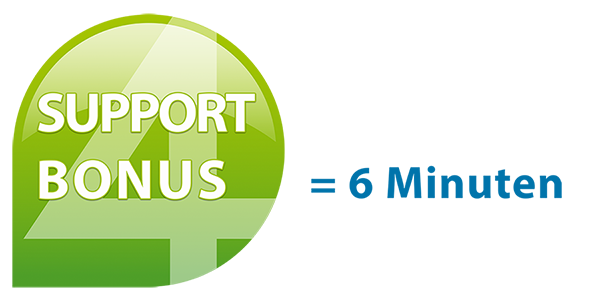 support bonus einheit 6min