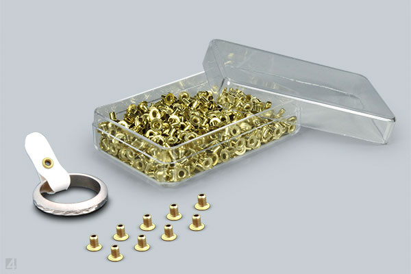 Nietzange Messing Ring-Ösen